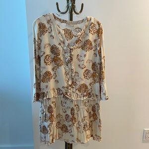 Hinge floral swing mini dress